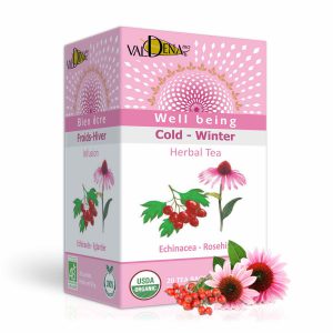 Herbal tea for cold, flu and cough with Echinacea